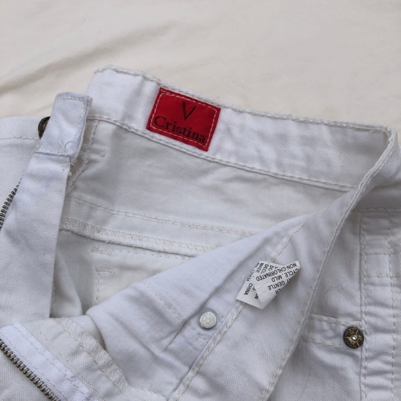 V Christina White Jeans 10 Large Medium - Picture 5 of 6